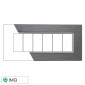 ETTROIT SOLAR PLACCA ALLUMINIO 6P SILVER - Mod. MT86606 - Compatibile con BTicino MATIX
