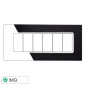 ETTROIT SOLAR PLACCA ALLUMINIO 6P NERO - Mod. MT86602 - Compatibile con BTicino MATIX