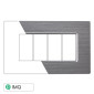 ETTROIT SOLAR PLACCA ALLUMINIO 4P SILVER - Mod. MT86406 - Compatibile con BTicino MATIX