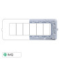 ETTROIT SOLAR SUPPORTO 6POSTI - Mod. MT0206 - Compatibile con BTicino MATIX