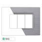 ETTROIT SOLAR PLACCA ALLUMINIO 3P SILVER LUCIDO - Mod. MT86317 - Compatibile con BTicino MATIX