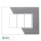 ETTROIT SOLAR PLACCA ALLUMINIO 3P SILVER - Mod. MT86306 - Compatibile con BTicino MATIX