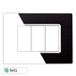 ETTROIT SOLAR PLACCA ALLUMINIO 3P NERO - Mod. MT86302 - Compatibile con BTicino MATIX