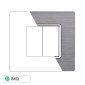 ETTROIT SOLAR PLACCA ALLUMINIO 2P SILVER - Mod. MT86206 - Compatibile con BTicino MATIX