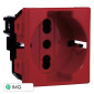 ETTROIT SOLAR PRESA SCHUKO ROSSO 2P+T 16A - Mod. MT2116 - Compatibile con BTicino MATIX