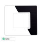 ETTROIT SOLAR PLACCA ALLUMINIO 2P NERO - Mod. MT86202 - Compatibile con BTicino MATIX