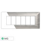 ETTROIT SOLAR PLACCA 6P SILVER SATINATO - Mod. MT85615 - Compatibile con BTicino MATIX