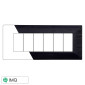 ETTROIT SOLAR PLACCA 6P NERO SATINATO - Mod. MT85614 - Compatibile con BTicino MATIX