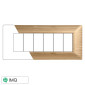 ETTROIT SOLAR PLACCA 6P ORO SATINATO - Mod. MT85611 - Compatibile con BTicino MATIX