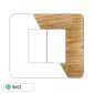 ETTROIT SOLAR PLACCA PLASTICA 2P LEGNO SCURO - Mod. MT83205 - Compatibile con BTicino MATIX