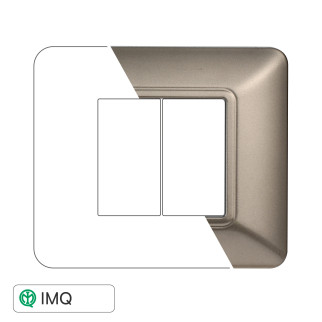 PLACCA PLASTICA 2P TITANIO - modello MT83208