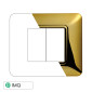 ETTROIT SOLAR PLACCA PLASTICA 2P ORO LUCIDO - Mod. MT83212 - Compatibile con BTicino MATIX
