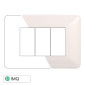 ETTROIT SOLAR PLACCA PLASTICA 3P BIANCA - Mod. MT83301 - Compatibile con BTicino MATIX