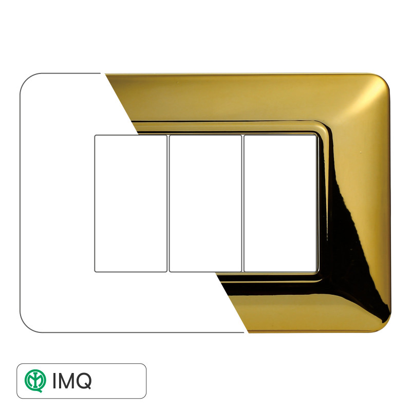 PLACCA PLASTICA 3P ORO LUCIDO - modello MT83312