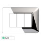 ETTROIT SOLAR PLACCA PLASTICA 3P CROMATO LUCIDO - Mod. MT83313 - Compatibile con BTicino MATIX