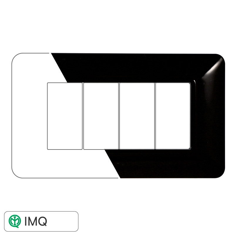 PLACCA PLASTICA 4P NERO - modello MT83402