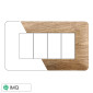 ETTROIT SOLAR PLACCA PLASTICA 4P LEGNO CHIARO - Mod. MT83404 - Compatibile con BTicino MATIX