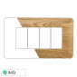 ETTROIT SOLAR PLACCA PLASTICA 4P LEGNO SCURO - Mod. MT83405 - Compatibile con BTicino MATIX