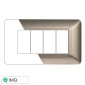 ETTROIT SOLAR PLACCA PLASTICA 4P TITANIO - Mod. MT83408 - Compatibile con BTicino MATIX