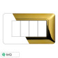 ETTROIT SOLAR PLACCA PLASTICA 4P ORO LUCIDO - Mod. MT83412 - Compatibile con BTicino MATIX
