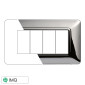 ETTROIT SOLAR PLACCA PLASTICA 4P CROMATO LUCIDO - Mod. MT83413 - Compatibile con BTicino MATIX