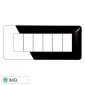 ETTROIT SOLAR PLACCA PLASTICA 6P NERO - Mod. MT83602 - Compatibile con BTicino MATIX