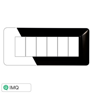 PLACCA PLASTICA 6P NERO - modello MT83602