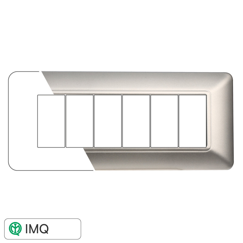 PLACCA PLASTICA 6P SILVER - modello MT83606