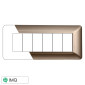 ETTROIT SOLAR PLACCA PLASTICA 6P BRONZO - Mod. MT83610 - Compatibile con BTicino MATIX