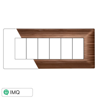 PLACCA 6P BRONZO SATINATO - modello MT85610