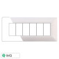 ETTROIT SOLAR PLACCA 6P BIANCO SATINATO - Mod. MT85601 - Compatibile con BTicino MATIX