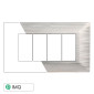 ETTROIT SOLAR PLACCA 4P SILVER SATINATO - Mod. MT85415 - Compatibile con BTicino MATIX