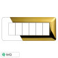 ETTROIT SOLAR PLACCA PLASTICA 6P ORO LUCIDO - Mod. MT83612 - Compatibile con BTicino MATIX