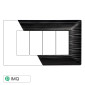 ETTROIT SOLAR PLACCA 4P NERO SATINATO - Mod. MT85414 - Compatibile con BTicino MATIX
