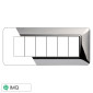 ETTROIT SOLAR PLACCA PLASTICA 6P CROMATO LUCIDO - Mod. MT83613 - Compatibile con BTicino MATIX