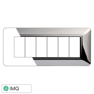 PLACCA PLASTICA 6P CROMATO LUCIDO - modello MT83613
