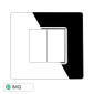 ETTROIT SOLAR PLACCA VETRO 2P NERO - Mod. MT84202 - Compatibile con BTicino MATIX