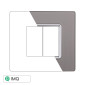 ETTROIT SOLAR PLACCA VETRO 2P SILVER - Mod. MT84206 - Compatibile con BTicino MATIX