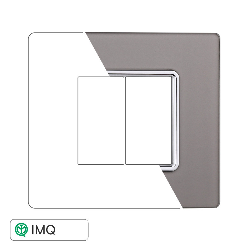 PLACCA VETRO 2P SILVER - modello MT84206