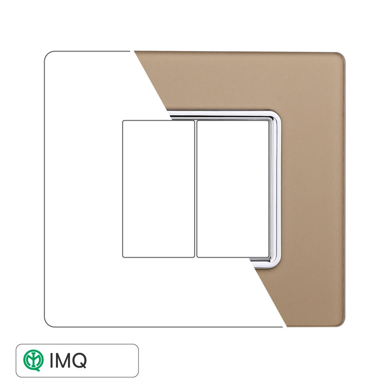 PLACCA VETRO 2P ORO - modello MT84211