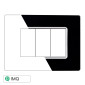 ETTROIT SOLAR PLACCA VETRO 3P NERO - Mod. MT84302 - Compatibile con BTicino MATIX
