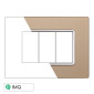 ETTROIT SOLAR PLACCA VETRO 3P ORO - Mod. MT84311 - Compatibile con BTicino MATIX