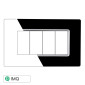 ETTROIT SOLAR PLACCA VETRO 4P NERO - Mod. MT84402 - Compatibile con BTicino MATIX