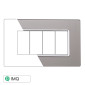 ETTROIT SOLAR PLACCA VETRO 4P SILVER - Mod. MT84406 - Compatibile con BTicino MATIX