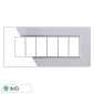 ETTROIT SOLAR PLACCA VETRO 6P BIANCO - Mod. MT84601 - Compatibile con BTicino MATIX
