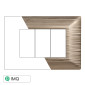 ETTROIT SOLAR PLACCA 3P ORO SATINATO - Mod. MT85311 - Compatibile con BTicino MATIX