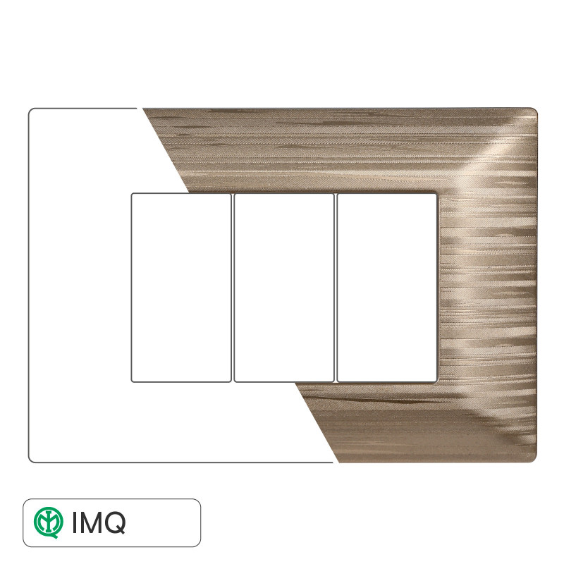 PLACCA 3P ORO SATINATO - modello MT85311