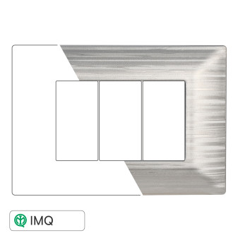 PLACCA 3P NERO SATINATO - modello MT85314