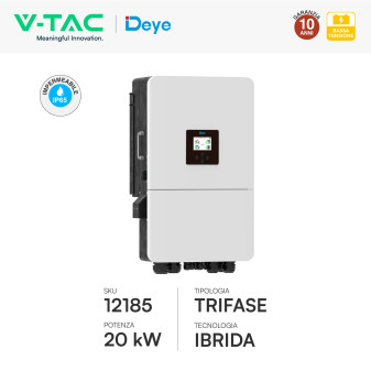 V-Tac Inverter Trifase Ibrido On-Grid / Off-Grid 20kW IP65