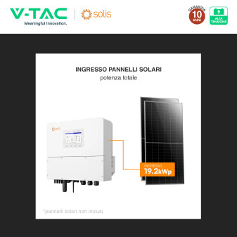 V-Tac Inverter Trifase Ibrido On-Grid/Off-Grid 12kW CEI 0-21 0-16